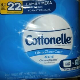 Cottonelle Ultra Clean Toilet Paper with Active CleaningRipples Texture, Strong Bath Tissue, 24 Family Mega Rolls (24 Family Mega Rolls = 132 Regular Rolls) (4 Packs of 6), 388 Sheets per Roll photo review